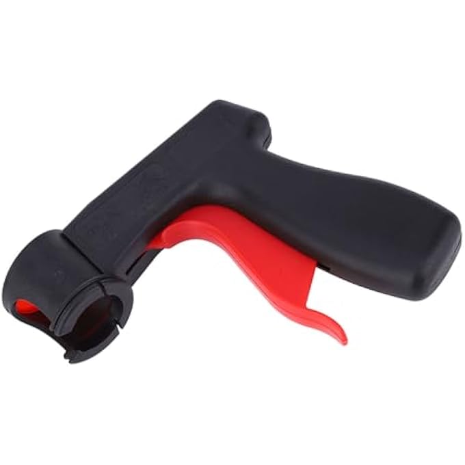 EUJGOOV AEROSOL SPRAY CAN HANDLE ERGONOMIC GRIP PAINT SPRAY TOOL FOR HOME IMPROVEMENT PROJECTS BLACK RED PP MATERIAL - Image 1